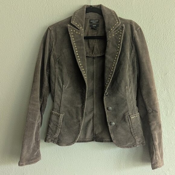 Guess Jackets & Blazers - Vintage Guess Jeans * Womens Brown Studded Corduroy Jacket * Sz M